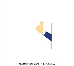 thump up or like sign, vector illustration.