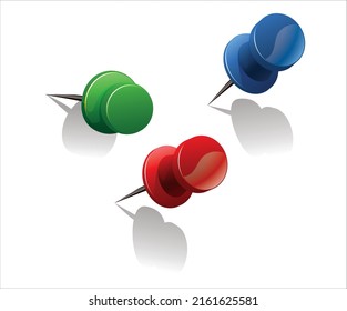 Thump nail object on white background