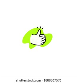 Thump Up Symbol Logo. Vector Illustration