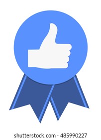 Thump Up Vector Sign Label. Vector Illustration EPS10