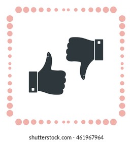 Thumps Up And Down, Vector Icon