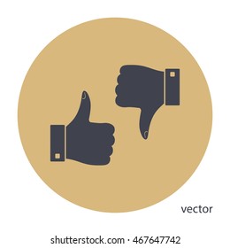 Thumps Up And Down, Vector Icon