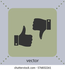 Thumps Up And Down, Vector Icon