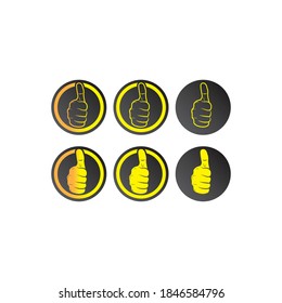 Thumps-up like Icon design vector