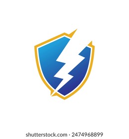thunder logo abstracto estilo moderno