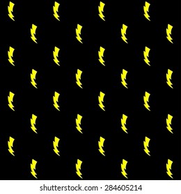 Thunder Background. Seamless Thunder Pattern. Flash Background.