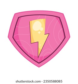 thunder badge design over white