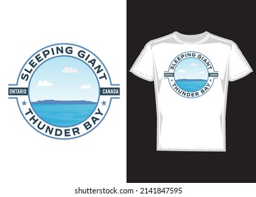 Thunder bay sleeping giant t shirt design