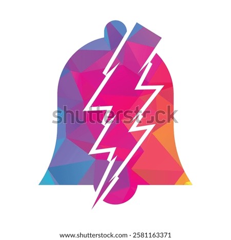 Thunder bell icon vector logo design vector.