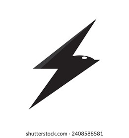 diseño del logotipo de thunder bird icono simple.