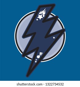 Thunder blue color illustration