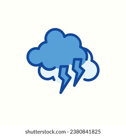 thunder blue icon, isolated icon in light background, perfect for website, blog, logo, graphic design, social media, UI, mobile app