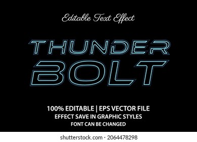 Thunder Bolt 3d Editable Text Effect