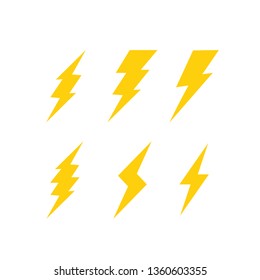 Thunder bolt and flash Logo Design, Icon Vector