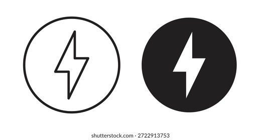 Icono del perno del trueno diseña la colección para el móvil, ui, Web.