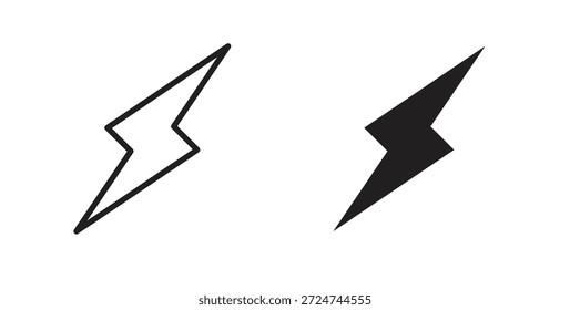 Icono del perno del trueno. cartel plano lleno para el concepto móvil y el Diseño web