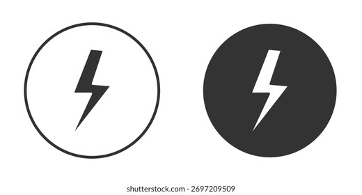 Ilustración del icono del perno del trueno. Gráficos de Vector de píxeles - Vector.