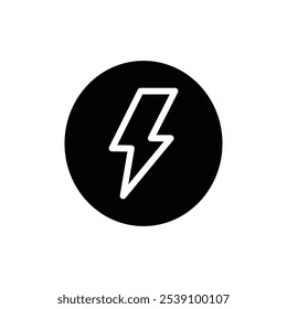 Thunder bolt icon logo sign set vector outline