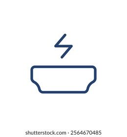 Thunder bolt icon Outline icon sign