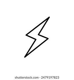 Thunder Bolt Icon Perfect for Energy and Power Themes
