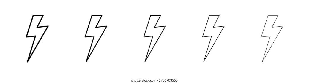 Thunder bolt icon Vector Art Illustration