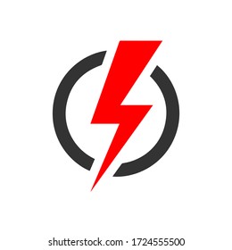 thunder bolt icon in vector file 