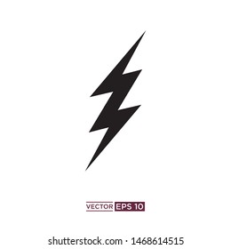 thunder bolt icon vector illustration logo design