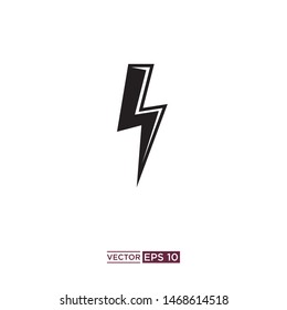 thunder bolt icon vector illustration logo design