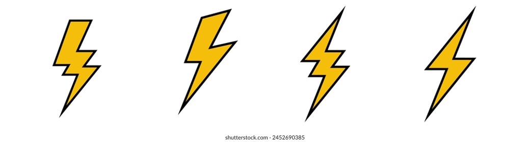 Thunder and Bolt Icon: Vector Logo for Energy Companies