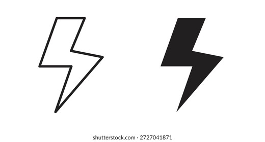Diseño del logotipo de los iconos del perno del trueno, iconos del pictograma