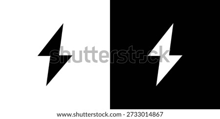 Thunder bolt icons symbol for web and mobile filled vector isolated
