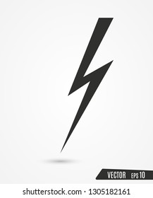 Thunder and bolt lighting. Flash icon isolated on transparent background. Graphic symbol element.
