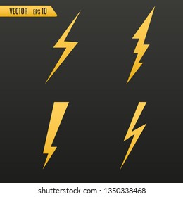 	
Thunder and bolt lighting. Flash icon isolated on transparent background. Graphic symbol element. 