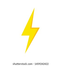 Thunder Bolt Lighting Flash Icon isolated on white background. Storm icon. Vector lightning