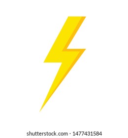 Thunder Bolt Lighting Flash Icon isolated on white background. Storm icon. Vector lightning