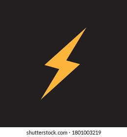 Thunder and Bolt Lighting Flash Icon vector, black background 