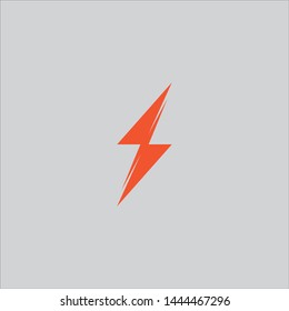 Thunder and Bolt Lighting Flash Icons Set. Flat Style on Background. Vector