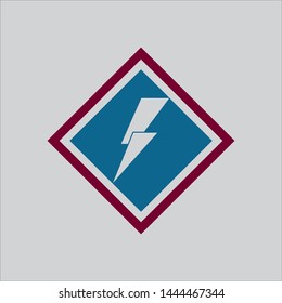 Thunder and Bolt Lighting Flash Icons Set. Flat Style on Background. Vector