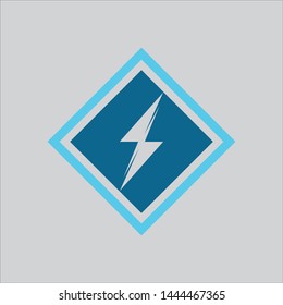 Thunder and Bolt Lighting Flash Icons Set. Flat Style on Background. Vector
