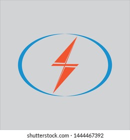 Thunder and Bolt Lighting Flash Icons Set. Flat Style on Background. Vector
