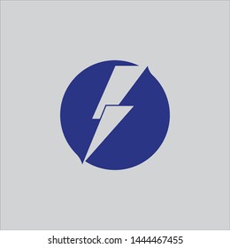 Thunder and Bolt Lighting Flash Icons Set. Flat Style on Background. Vector