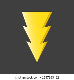 Thunder and bolt lighting flash icons vector