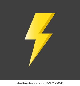 Thunder and bolt lighting flash icons vector