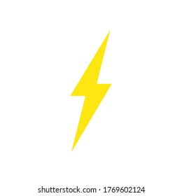Thunder and Bolt Lighting Flash Icons Set. Flat Style on Dark Background. Vector - Vector