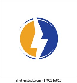 
Thunder and Bolt Lighting Flash Icons Set. Flat Style on Dark Background. Vector - Vector