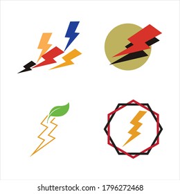 
Flash Icons Set für die Leuchtfeuerleuchten von Thunder und Bolt. Flacher Stil auf dunklem Hintergrund. Vektorgrafik - Vektorgrafik
