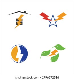 
Flash Icons Set für die Leuchtfeuerleuchten von Thunder und Bolt. Flacher Stil auf dunklem Hintergrund. Vektorgrafik - Vektorgrafik