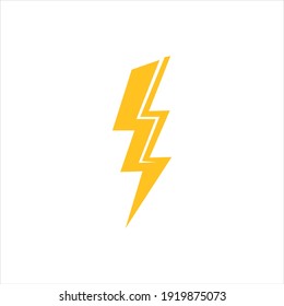 
Thunder and Bolt Lighting Flash Icons Set. Flat Style on Dark Background. Vector - Vector