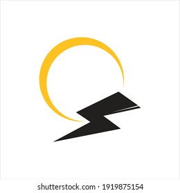 
Flash Icons Set für die Leuchtfeuerleuchten von Thunder und Bolt. Flacher Stil auf dunklem Hintergrund. Vektorgrafik - Vektorgrafik