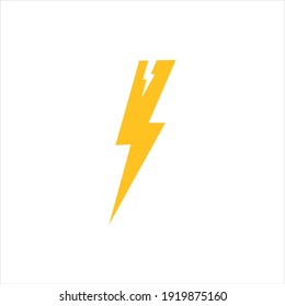 
Thunder and Bolt Lighting Flash Icons Set. Flat Style on Dark Background. Vector - Vector